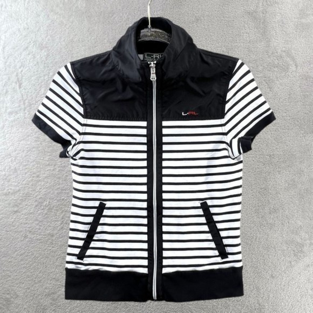 Ralph Lauren Black and White Striped Top